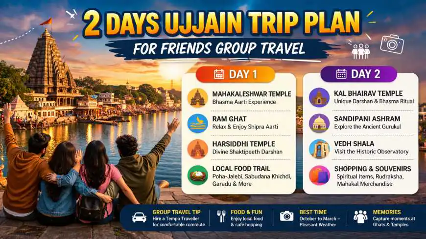 2 Days Ujjain Trip Plan for Friends Group Travel