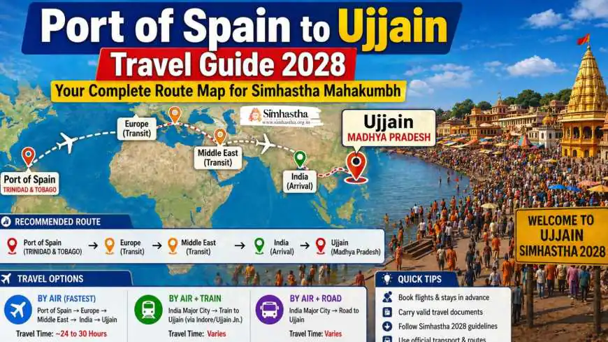 Port of Spain to Ujjain Travel Guide 2028: Your Complete Route Map for Simhastha Mahakumbh