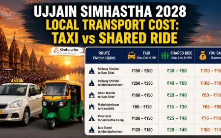Ujjain Simhastha 2028 Local Transport Cost: Taxi vs Shared Ride