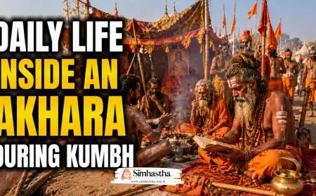 Daily Life Inside an Akhara During a Kumbh Gathering