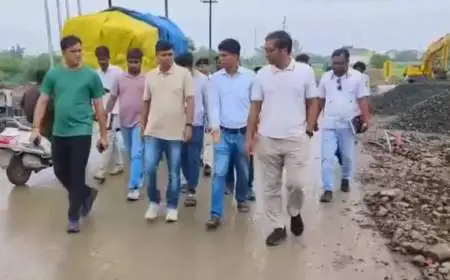 Simhastha 2028: Officials Inspect MR-4 and SR-1 Road Construction in Ujjain